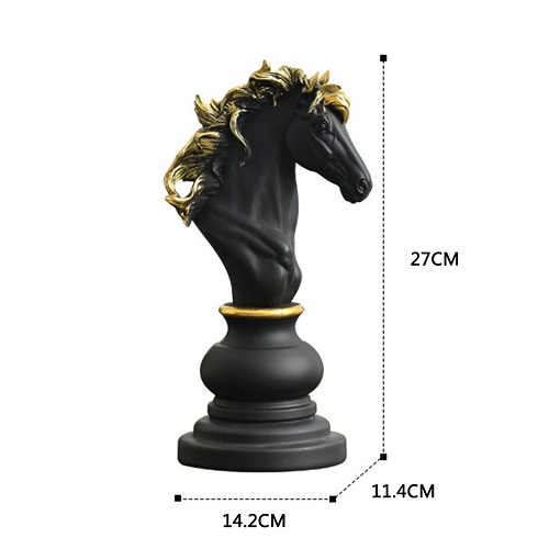 decoração estátua xadrez, Escultura criativa resina xadrez, Rei Rainha  Cavalo Guerra Decoração Casa Arte Contemporânea Mesa Vinho Armário  Decoração Presente Nanyaciv