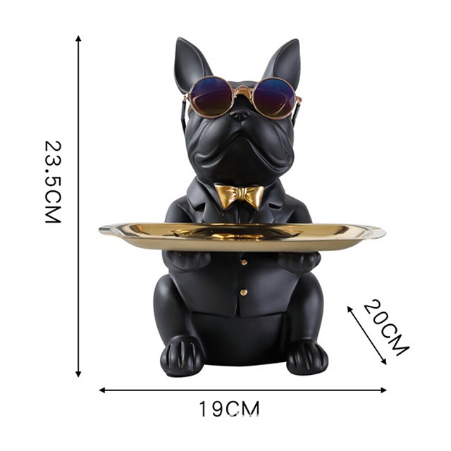 Escultura Decorativa em Resina Rei Xadrez 37x12cm – Preto – Home Boss